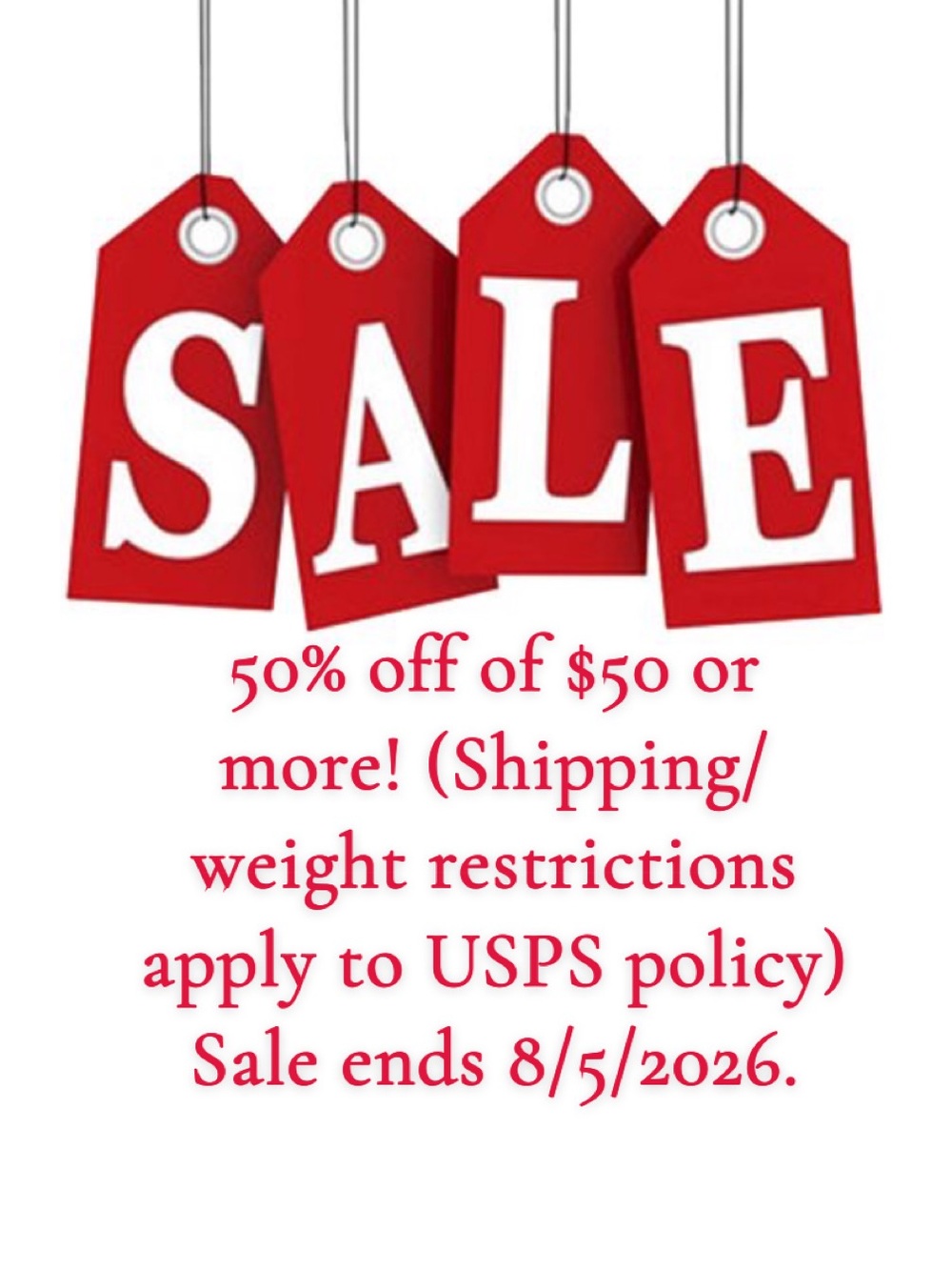 Red SALE Tag Graphic - Bold White Lettering